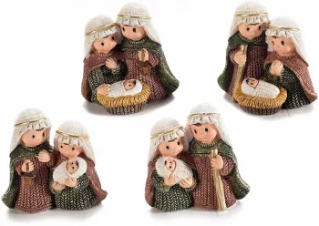 Set 4 figurine Nasterea Domnului 4.5x2x4.5 cm