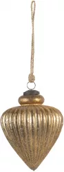 Set 4 globuri sticla aurie 13x16 cm 