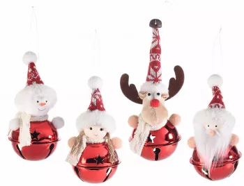 Set 4 ornamente brad Personaje Craciun 6x16 cm 