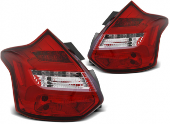 Stopuri FORD FOCUS 3 11-10.14 HATCHBACK Rosu Alb LED BAR SEQ IND. LDFO56 