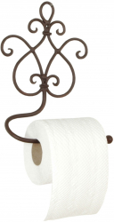 Suport fier forjat maro pentru hartie igienica Baroc 17x7x22 cm 
