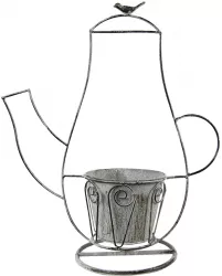 Suport ghiveci flori metal gri 43x20x49 cm 