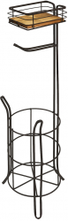 Suport hartie igienica metal maro 23x21x70 cm 