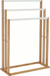 Suport prosoape bambus natur alb Komo 54x24x82 cm 