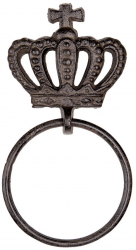 Suport prosop de perete fier maro 13x4x15 cm 