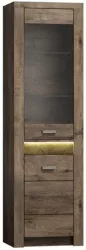 Vitrina pal maro frasin inchis Infinity 56x42x192 cm 