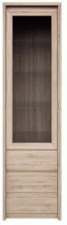 Vitrina pal melaminat natur stejar sonoma Norty 57x40x210 cm 