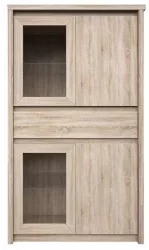 Vitrina pal melaminat natur stejar sonoma Norty 87x40x154 cm 