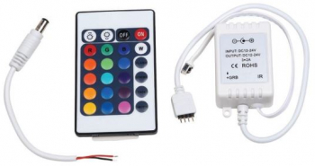 Controller cu telecomanda pentru banda LED RGB 12-24V max 72W