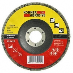 Disc lamelar frontal otel inox Konner 115 x 22 mm P120 