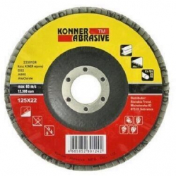 Disc lamelar frontal otel inox Konner 115 x 22 mm P60 