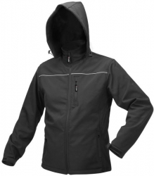 Geaca softshell Yato YT-79555 cu gluga rezistenta la apa 9000 marimea 3XL Negru 
