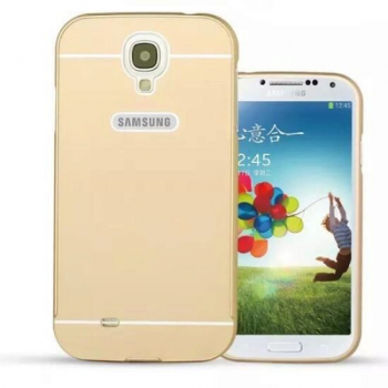 Husa Bumper Aluminiu APC GSM Pentru Samsung Galaxy S4 Auriu Mat 
