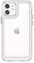 Husa Compatibila cu Apple iPhone 12 iberry Space Rama Silicon Transparent 