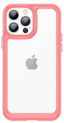 Husa Compatibila cu Apple iPhone 12 Pro iberry Space Rama Silicon Rosu 