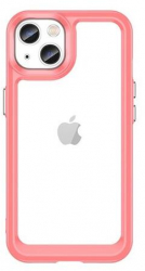 Husa Compatibila cu Apple iPhone 13 iberry Space Rama Silicon Rosu 