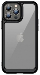 Husa Compatibila cu Apple iPhone 13 Pro iberry Space Rama Silicon Negru 