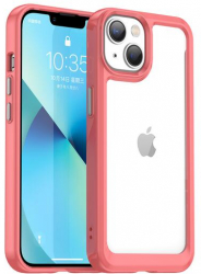 Husa Compatibila cu Apple iPhone 14 iberry Space Rama Silicon Rosu 