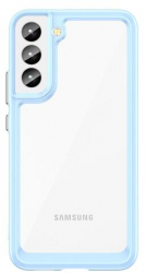 Husa Compatibila cu Samsung Galaxy S22 iberry Space Rama Silicon Albastru 
