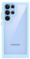 Husa Compatibila cu Samsung Galaxy S22 Ultra iberry Space Rama Silicon Albastru 