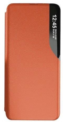 Husa Flip Compatibila cu Samsung Galaxy S20 Ultra - ApcGsm View Piele Eco Portocaliu 