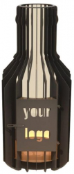 Incalzitor de terasa/gradina Krodesign KRO-1083 Bottle Otel Negru inaltime 1500 mm grosime 3 mm 