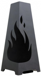 Incalzitor pentru terasa/gradina Fire Pyramid KRO-1078 Otel Negru 1200x500 mm grosime 3 mm 