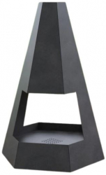 Incalzitor pentru terasa/gradina Pyramid Hexagon Double KRO-1079 Otel Negru 1200x700x813 mm grosime 3 mm 