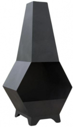 Incalzitor pentru terasa/gradina Pyramid Hexagon II KRO-1076 Otel Negru 1200x605x406 mm grosime 3 mm 