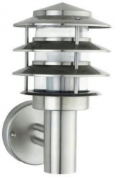 Lampa iluminat exterior Kayin-2 pentru perete E27 max 60W Inox 220-240V IP44 