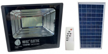 Proiector cu panou solar Tiger-100 Li-Ion telecomanda 100 W 890 lm lumina rece IP65 aluminiu 