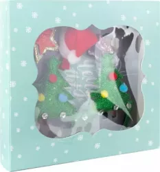 Set 4 accesorii par si ochelari Craciun AC-720-109-2 19.5x19x4 cm Multicolor 