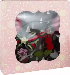 Set 4 accesorii par si ochelari Craciun AC-720-109-6 19.5x19x4 cm Multicolor