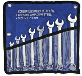 Set 8 chei combinate Strend Pro HR31583 8-19mm Cr-V husa material textil 