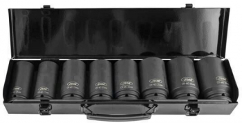 Set 8 chei tubulare lungi de impact JBM JB-52347 3/4 26-38 mm hexagonale 