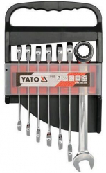 Set chei combinate cu clichet Yato YT-0208 7 buc 10-19mm 