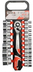 Set chei tubulare 19 buc cu antrenor Yato YT-38681 prindere 1/2 &ldquo dimensiune 8-32 mm Cr-V 