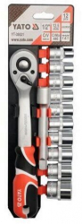 Set chei tubulare cu antrenor Yato YT-38821 prindere 1/2 &ldquo dimensiune 10-24 mm Cr-V 