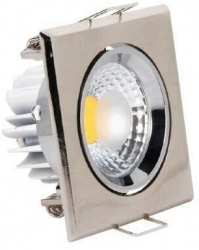 Spot Led Victoria-5 Mat Chrome 5W 354lm lumina calda 2700K patrat 220-240V Aluminiu Argintiu 
