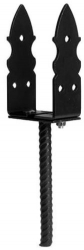 Suport stalp tip U fixare in beton Strend Pro ASU2 latime reglabila 0-100 mm negru decorativ