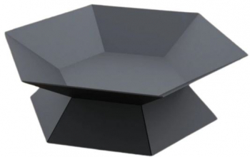 Vatra pentru terasa/gradina Hexagon Fire Pit KRO-1072 Otel Negru diametru 870 mm grosime 3 mm