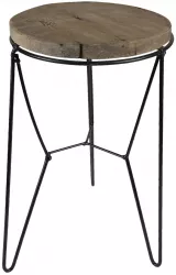 Set 2 suporturi flori lemn metal maro negru 20x32 cm 