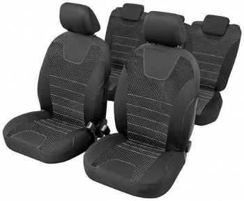 Huse Scaune Auto Individuale 5 locuri RoGroup din material textil rezistent negru