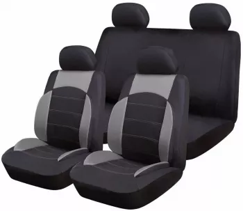 Huse Scaune Auto RoGroup Sport Line Gri pentru bancheta rabatabila 9 bucati 