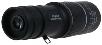 Luneta de camping si vanatoare IdeallStore Monocular 16x52 negru husa inclusa 