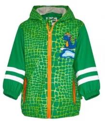 Pelerina de ploaie pentru copii Playshoes Dino verde 116 cm. 