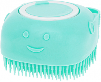Perie din silicon pentru spalarea pisicilor si al cainilor culoarea menta 