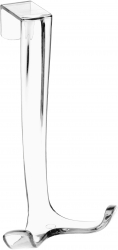 Cuier dublu de usa Feridras PP Transparent 