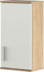 Dulap suspendat mdf natur stejar sonoma alb mat Lessy 38x25x72 cm 