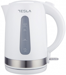 Fierbator electric Tesla KT200WX 2200W 1 7 litri Incalzitor ascuns Strix Control Indicator luminos Alb/Inox 